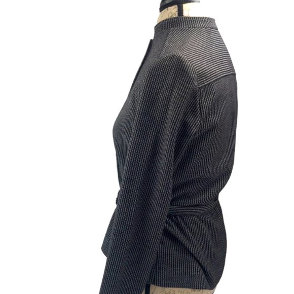 Kemington Express Black & Gray Business High Neck Top Jacket Size M - Picture 2 of 4
